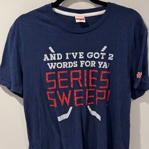 HOMAGE Navy Tee with White Print